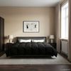 vidaXL Ganzjahresbettdecke Gepolstert Schwarz 200 x 220 cm Mikrofaser 42026021 Bild 4