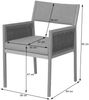 Garten-Essgarnitur HWC-Q12, Gartengarnitur Tisch+4xStuhl Sitzgruppe, Polyrattan Olefin (210 g/m²) ~ grün Bild 3