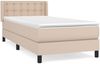 vidaXL Boxspringbett mit Matratze Cappuccino-Braun 90x200 cm Kunstleder, Härtegrad: H2 [3130762] Bild 2
