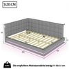 Flieks Polsterbett, Leinen Daybett Tagesbett Schlafsofa 160x200cm mit LED und USB Aufladen Bild 4