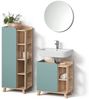 Livinity® Badmöbel-Set Marano, Blau-Grau/Sonoma, 3 Teile, (3-St) Bild 5