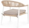 Gartensessel Aidnaja aus Aluminium, modernes Design mit Twist Rattan, Weiß Beige, inkl. Kissen Bild 5