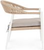 Gartensessel Aidnaja aus Aluminium, modernes Design mit Twist Rattan, Weiß Beige, inkl. Kissen Bild 4