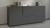 Dmora Kommode Avelignese, Wohnzimmer-Buffet, Wohnzimmer-Kommode mit 2 Türen und 3 Schubladen, 180x44x86 cm, Anthrazit Bild 4