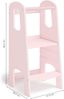 Bellabino 'Luni' Lernturm, Tritt 3-fach höhenverstellbar, rosa lackiert, Birke Sperrholz Bild 4
