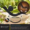KESSER® Relaxliege Liegestuhl | Gartenliege | Gartenstuhl | Klappstuhl faltbar | Schwungliege | Schaukelsessel | ergonomische Relaxsessel | wetterfest | 180 kg Belastung | 174 x 78 x 89 cm Schwarz Bild 4
