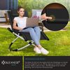 KESSER® Relaxliege Liegestuhl | Gartenliege | Gartenstuhl | Klappstuhl faltbar | Schwungliege | Schaukelsessel | ergonomische Relaxsessel | wetterfest | 180 kg Belastung | 174 x 78 x 89 cm Schwarz Bild 3