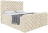 MEBLINI Boxspringbett DUKE 200x200 cm mit Bettkasten - H4/Beige Samt Polsterbett - Doppelbett mit Topper & Taschenfederkern-Matratze Bild 2