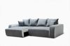 Big Sofa Couchgarnitur REGGIO Megasofa mit Schlaffunktion Stoff Poso Hellgrau Bild 4