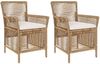 vidaXL Gartenstuhl mit Kissen 2 pcs Beige und Creme Poly-Rattan 42026688 Bild 2