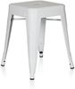 hjh OFFICE Arbeitsstuhl Arbeitshocker VANTAGGIO Metall Weiß Bild 5