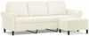 vidaXL 3-Sitzer-Sofa mit Hocker Creme 180 cm Samt 3201223 Bild 2