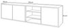 ALLHOUSE24 Lowboard Hängeschrank 156 Breite TV Schrank MANDY Artisan Eiche Bild 4