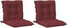 vidaXL Niedriglehner-Auflagen 2 Stk. Melange Weinrot 100x50x7 cm Stoff 4002406 Bild 4