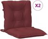 vidaXL Niedriglehner-Auflagen 2 Stk. Melange Weinrot 100x50x7 cm Stoff 4002406 Bild 2