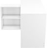 Dmora Schreibtisch Kyarr, Mehrzweckschreibtisch, Bürotisch für PC, Eckschreibtisch, 112x101 h77 cm, Mattweiß Bild 4