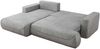 Ecksofa OVO mit schlaffunktion und bettkasten, Wellenfeder, lose Kissen, L-form 271x195 cm - Hellgrau Velvet - linke Seite Bild 5