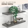 Casaria Wandregal mit Halterung, MDF, Grau / Hochglanz, 70 x 23 x 3,8cm Bild 4