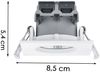 4er SET IP65 LED Deckeneinbaustrahler Weiß eckig, dimmbar, 8,5cm Bild 3