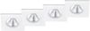 4er SET IP65 LED Deckeneinbaustrahler Weiß eckig, dimmbar, 8,5cm Bild 2