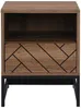 Vente-unique - CARATANA Bedside table Holz, Platte Braun - B 40 cm x H 50 cm x L 40 cm Bild 4