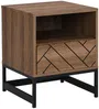 Vente-unique - CARATANA Bedside table Holz, Platte Braun - B 40 cm x H 50 cm x L 40 cm Bild 2