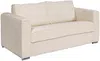 Vente-unique - LORETO Sofa SamtStoff Beige - B 223 cm95 cm x H 90 cm x L 195 cm Bild 2