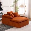 Großes Cord Sofa Cloud Form, rahmenloses Loungesofa,High-Density Schaum, kein Aufbau, 177x122cm,ergonomisch,weich,orange Bild 3