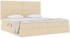 vidaXL Aufbewahrungsbett mit Matratze Creme 200 x 200 cm Stoff 3371743 Bild 3