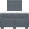 vidaXL Boxspringbett mit Matratze Dunkelgrau 120x190 cm Samt 3290853 Bild 4