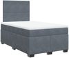 vidaXL Boxspringbett mit Matratze Dunkelgrau 120x190 cm Samt 3290853 Bild 2