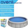 Avenli Prompt Set 450 x 84 cm Pool, ohne Zubehör, graue Rattanoptik Bild 5