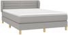 Doppelbett, Polsterbett mit Matratze Hellgrau 140x190 cm Stoff Hellgrau 140x190 cm Bild 3