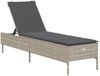 vidaXL Sonnenliegen mit Auflagen 2 Stk. Hellgrau Poly Rattan 3261592 Bild 4