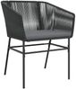 vidaXL 5-tlg. Garten-Essgruppe mit Kissen Schwarz Poly Rattan Glas 3334516 Bild 4