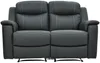 Vente-unique - Relaxsofa Leder 2-Sitzer - Anthrazit - EVASION Bild 5