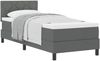 vidaXL Boxspringbett mit Kopfteil Dunkelgrau 80 x 200 cm Stoff 3338721 Bild 2