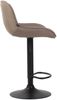 2er Set Barhocker Lentini, drehbar, Taupe, Schwarz, Stoff Bild 4