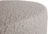 Hocker HWC-C22, Sitzhocker Schminkhocker, höhenverstellbar drehbar Ø 37cm Stoff Bouclé (450g/m²) FSC® ~ beige Bild 5