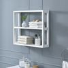 Badezimmerschrank Anderlecht 54x60x15 cm Regal mit 3 Ablagen Weiß en. caa Bild 4