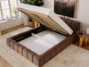 GRAINGOLD Alicante Doppelbett 180x200, Polsterbett mit Bettkasten und Kopfteil, Velour-Stoff, Braun Bild 4