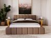 GRAINGOLD Alicante Doppelbett 180x200, Polsterbett mit Bettkasten und Kopfteil, Velour-Stoff, Braun Bild 3
