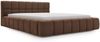 GRAINGOLD Alicante Doppelbett 180x200, Polsterbett mit Bettkasten und Kopfteil, Velour-Stoff, Braun Bild 2