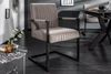 riess-ambiente Freischwinger BIG ASTON taupe / schwarz, Esszimmer · Microfaser · Armlehne · Federkern · Industrial Bild 5