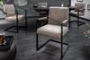 riess-ambiente Freischwinger BIG ASTON taupe / schwarz, Esszimmer · Microfaser · Armlehne · Federkern · Industrial Bild 2