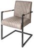 riess-ambiente Freischwinger BIG ASTON taupe / schwarz, Esszimmer · Microfaser · Armlehne · Federkern · Industrial Bild 4