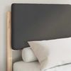 vidaXL Bettgestell mit gepolstertem Kopfteil Dunkelgrau 140 x 190 cm 3398165 Bild 3