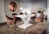 Home Collective Esstisch ausziehbar Tisch Küchentisch Esszimmertisch Ausziehtisch (Esszimmer Küche Wohnzimmer Esstisch erweiterbar), modernes Design mit X-Gestell, 140-180 x 80 cm Weiß glänzend Bild 4