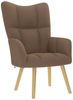 vidaXL Relaxsessel mit Hocker Braun Stoff 4016782 Bild 4