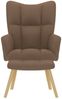 vidaXL Relaxsessel mit Hocker Braun Stoff 4016782 Bild 3